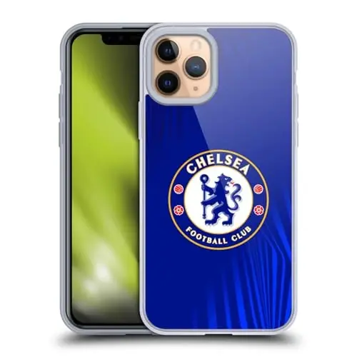 Head Case Designs Officially Licensed Chelsea Football Club Super Graphic Crest Gel Case [Military Grade Protection] Compatible with Apple iPhone 11 Pro - 1