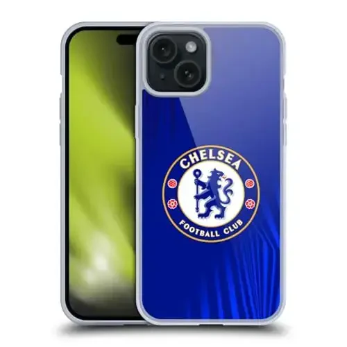 Head Case Designs Officially Licensed Chelsea Football Club Super Graphic Crest Gel Case [Military Grade Protection] Compatible with Apple iPhone 15 Plus - HEAD CASE DESIGNS