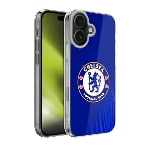 Head Case Designs Officially Licensed Chelsea Football Club Super Graphic Crest Gel Case [Military Grade Protection] Compatible with Apple iPhone 17 - 1