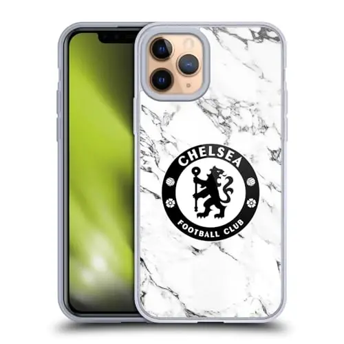 Head Case Designs Officially Licensed Chelsea Football Club White Marble Crest Gel Case [Harbiy darajadagi himoya] Apple iPhone 11 Pro bilan mos va MagSafe bilan mos - 2