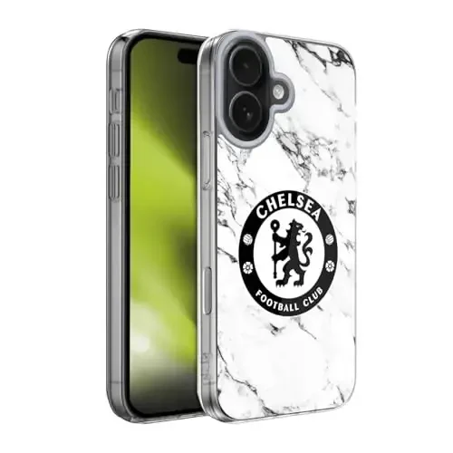 Head Case Designs Officially Licensed Chelsea Football Club White Marble Crest Gel Case [Harbiy himoya darajasi] Apple iPhone 17 bilan mos - 12