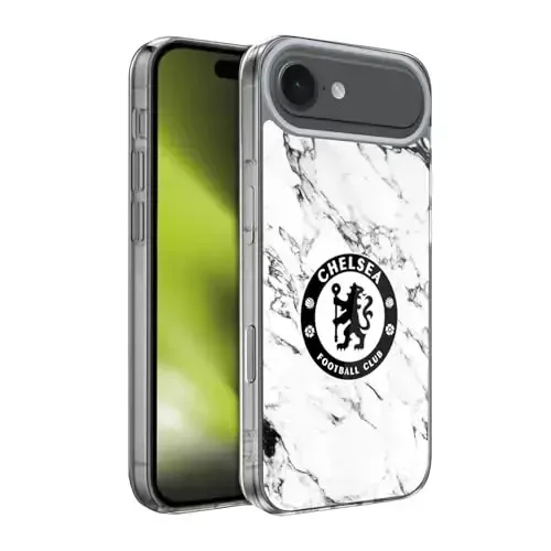 Head Case Designs Officially Licensed Chelsea Football Club White Marble Crest Gel Case [Military Grade Protection] Compatible with Apple iPhone 17 Air - 12
