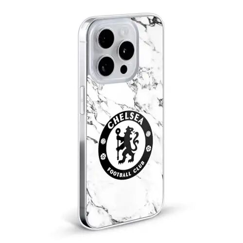Head Case Designs Officially Licensed Chelsea Football Club White Marble Crest Gel Case [Military Grade Protection] Compatible with Apple iPhone 18 Pro Max - HEAD (1)