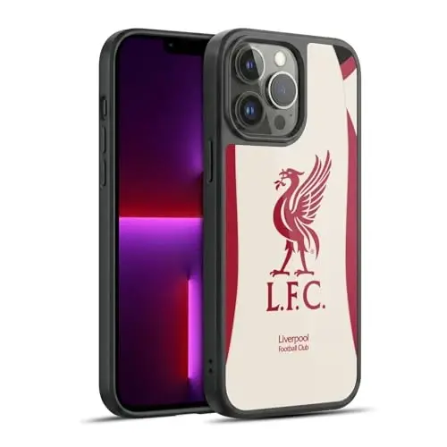 Head Case Designs Officially Licensed Liverpool Football Club Away 2025/26 Kit Gel Armor Case [Military Grade Drop Protection] Compatible with Apple iPhone 13 Pro Max 