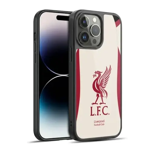 Head Case Designs Officially Licensed Liverpool Football Club Away 2025/26 Kit Gel Armor Case [Military Grade Drop Protection] Compatible with Apple iPhone 14 Pro Max 