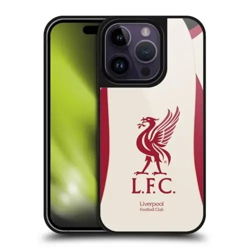 Head Case Designs Officially Licensed Liverpool Football Club Away 2025/26 Kit Gel Armour Case [Military Grade Protection] Compatible with Apple iPhone 14 Pro 