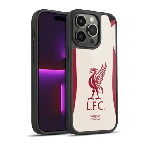 Head Case Designs Officially Licensed Liverpool Football Club Away 2025/26 Kit Gel Armor Case [Military Grade Drop Protection] Compatible with Apple iPhone 14 Pro 