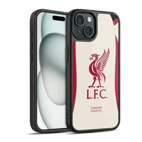 Head Case Designs Officially Licensed Liverpool Football Club Away 2025/26 Kit Gel Armor Case [Military Grade Drop Protection] Compatible with Apple iPhone 15 