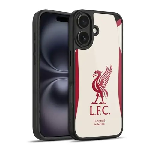 Head Case Designs Officially Licensed Liverpool Football Club Away 2025/26 Kit Gel Armor Case [Military Grade Drop Protection] Compatible with Apple iPhone 16 