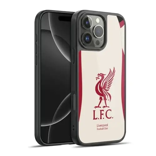 Head Case Designs Officially Licensed Liverpool Football Club Away 2025/26 Kit Gel Armor Case [Military Grade Drop Protection] Compatible with Apple iPhone 16 Pro Max 