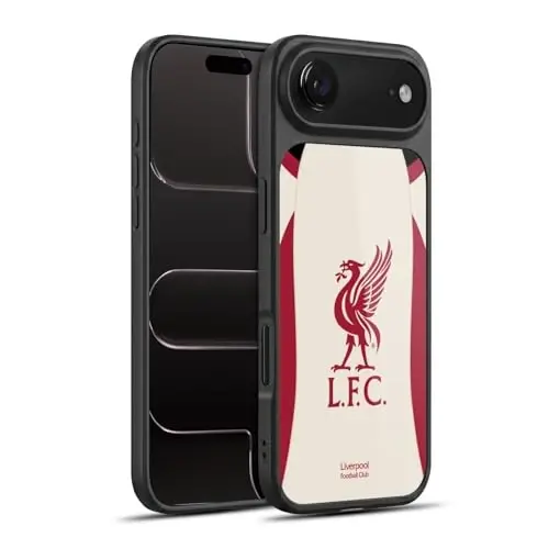 Head Case Designs Officially Licensed Liverpool Football Club Away 2025/26 Kit Gel Armor Case [Military Grade Drop Protection] Compatible with Apple iPhone 17 Air 