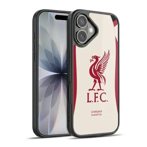 Head Case Designs Officially Licensed Liverpool Football Club Away 2025/26 Kit Gel Armor Case [Military Grade Drop Protection] Compatible with Apple iPhone 17 
