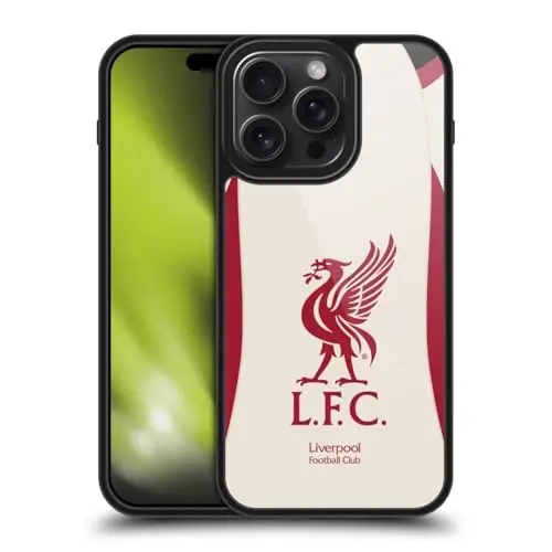 Head Case Designs Officially Licensed Liverpool Football Club Away 2025/26 Kit Gel Armour Case [Military Grade Protection] Compatible with Apple iPhone 15 Pro Max 