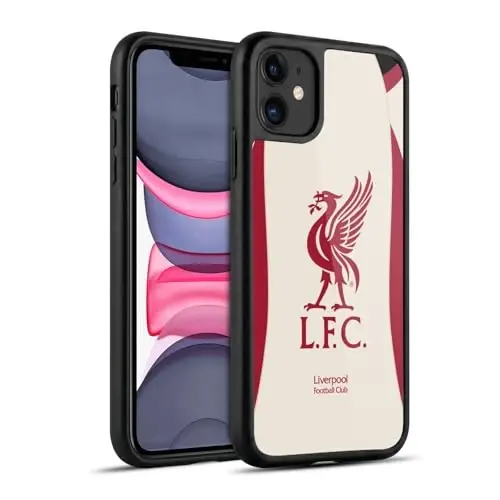 Head Case Designs Officially Licensed Liverpool Football Club Away 2025/26 Kit Gel Armour Case [Military Grade Protection] Compatible with Apple iPhone 11 - 1