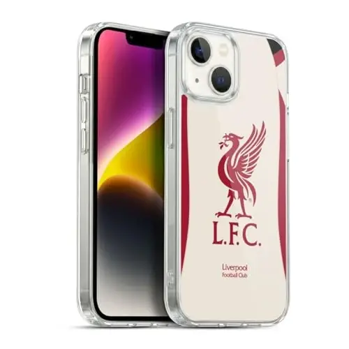 Head Case Designs Officially Licensed Liverpool Football Club Away 2025/26 Kit Gel Case [Military Grade Protection] Compatible with Apple iPhone 14 - 4