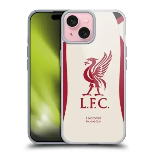 Head Case Designs Officially Licensed Liverpool Football Club Away 2025/26 Kit Gel Case [Military Grade Protection] Compatible with Apple iPhone 15 - HEAD CASE DESIGNS