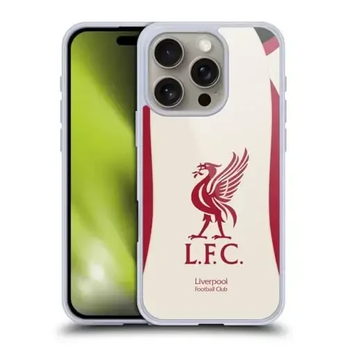 Head Case Designs Officially Licensed Liverpool Football Club Away 2025/26 Kit Gel Case [Military Grade Protection] Compatible with Apple iPhone 16 Pro - 1