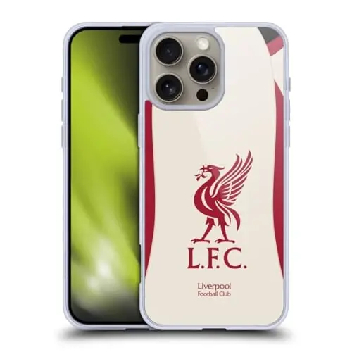 Head Case Designs Officially Licensed Liverpool Football Club Away 2025/26 Kit Gel Case [Military Grade Protection] Compatible with Apple iPhone 16 Pro Max 