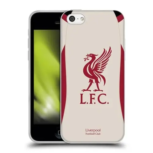 Head Case Designs Officially Licensed Liverpool Football Club Away 2025/26 Kit Gel Case [Military Grade Protection] Compatible with Apple iPhone 5c 