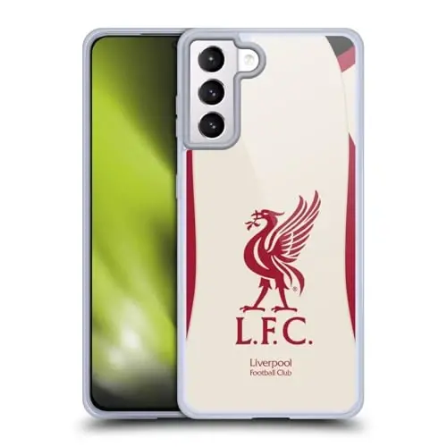 Head Case Designs Officially Licensed Liverpool Football Club Away 2025/26 Kit Gel Case [Military Grade Protection] Compatible with Samsung Galaxy S21+ 5G and Compatible with MagSafe - 1