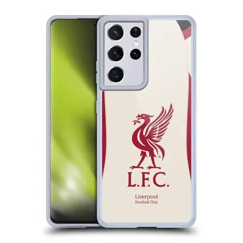 Head Case Designs Officially Licensed Liverpool Football Club Away 2025/26 Kit Gel Case [Military Grade Protection] Compatible with Samsung Galaxy S21 Ultra 5G and Compatible with MagSafe - 1