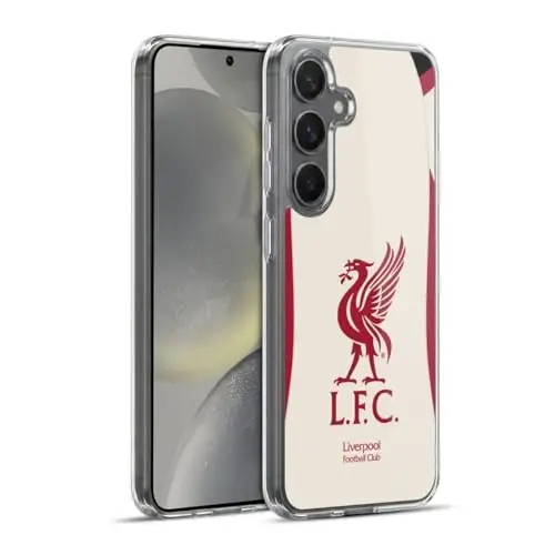 Head Case Designs Officially Licensed Liverpool Football Club Away 2025/26 Kit Gel Case [Military Grade Protection] Compatible with Samsung Galaxy S24+ 5G and Compatible with MagSafe - 1