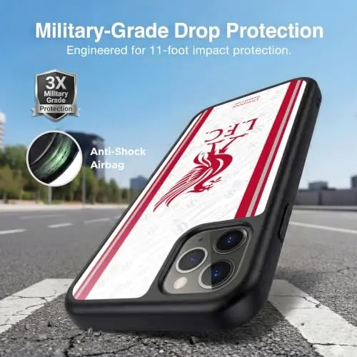 Head Case Designs Officially Licensed Liverpool Football Club Away 2026/27 Kit Gel Armor Case [Military Grade Drop Protection] Compatible with Apple iPhone 11 Pro Max - 2