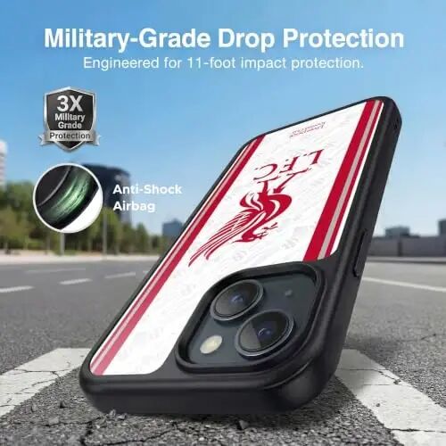 Head Case Designs Officially Licensed Liverpool Football Club Away 2026/27 Kit Gel Armor Case [Military Grade Drop Protection] Compatible with Apple iPhone 14 - 2