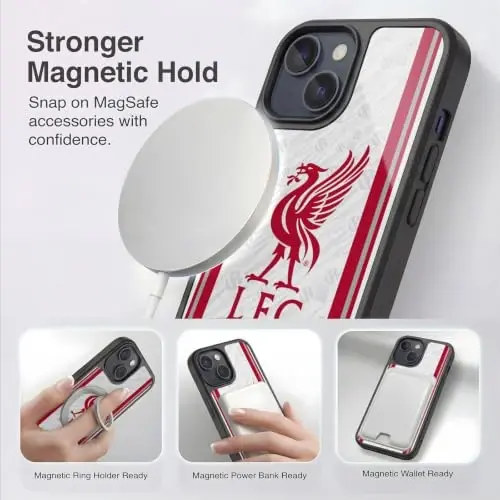 Head Case Designs Officially Licensed Liverpool Football Club Away 2026/27 Kit Gel Armor Case [Military Grade Drop Protection] Compatible with Apple iPhone 14 - 3