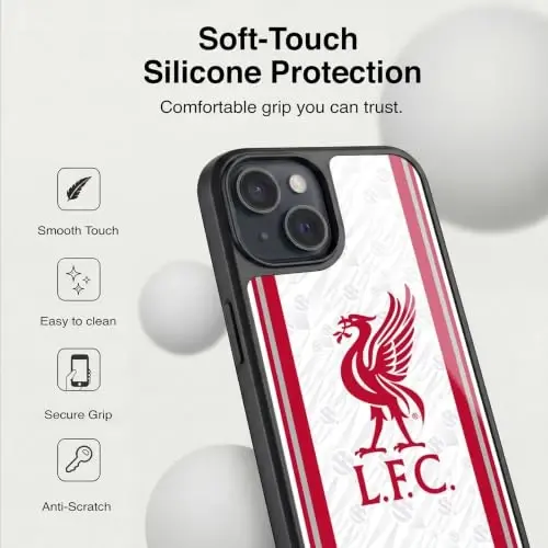 Head Case Designs Officially Licensed Liverpool Football Club Away 2026/27 Kit Gel Armor Case [Military Grade Drop Protection] Compatible with Apple iPhone 14 - 4