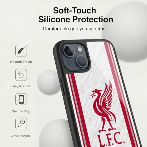 Head Case Designs Officially Licensed Liverpool Football Club Away 2026/27 Kit Gel Armor Case [Military Grade Drop Protection] Compatible with Apple iPhone 15 Plus - 4