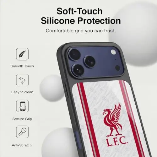 Head Case Designs Officially Licensed Liverpool Football Club Away 2026/27 Kit Gel Armor Case [Military Grade Drop Protection] Compatible with Apple iPhone 17 Pro Max - 4