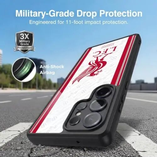 Head Case Designs Officially Licensed Liverpool Football Club Away 2026/27 Kit Gel Armor Case [Military Grade Drop Protection] Compatible with Samsung Galaxy S25 Ultra - 2