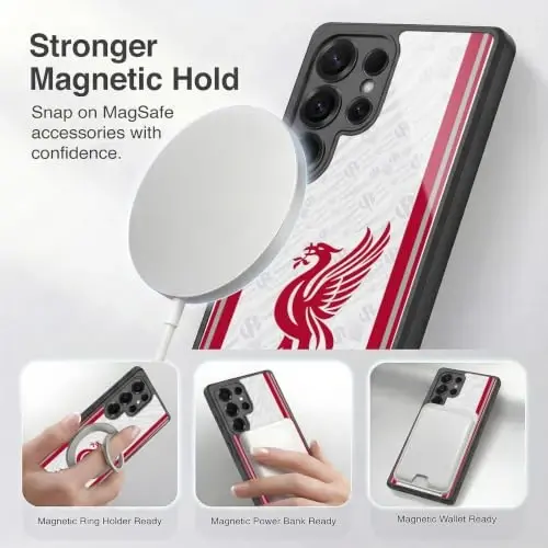 Head Case Designs Officially Licensed Liverpool Football Club Away 2026/27 Kit Gel Armor Case [Military Grade Drop Protection] Compatible with Samsung Galaxy S25 Ultra - 3