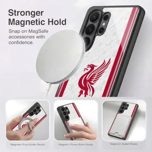 Head Case Designs Officially Licensed Liverpool Football Club Away 2026/27 Kit Gel Armor Case [Military Grade Drop Protection] Compatible with Samsung Galaxy S26 Ultra - 3