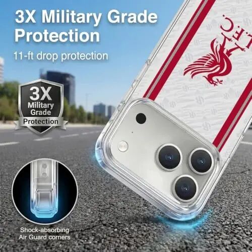 Head Case Designs Officially Licensed Liverpool Football Club Away 2026/27 Kit Gel Case [Military Grade Protection] Compatible with Apple iPhone 18 Pro Max and Compatible with MagSafe - 2