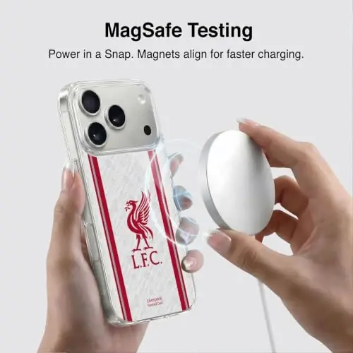 Head Case Designs Officially Licensed Liverpool Football Club Away 2026/27 Kit Gel Case [Military Grade Protection] Compatible with Apple iPhone 18 Pro Max and Compatible with MagSafe - 3