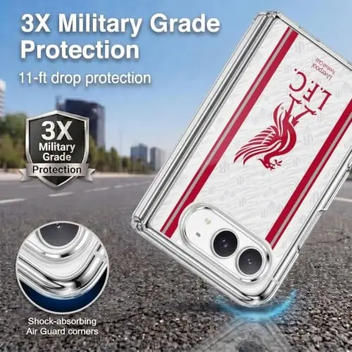 Head Case Designs Officially Licensed Liverpool Football Club Away 2026/27 Kit Gel Case [Military Grade Protection] Compatible with Apple iPhone Duo and Compatible with MagSafe - Head Case Designs (1)