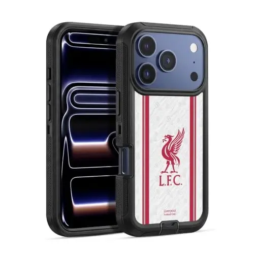Head Case Designs Officially Licensed Liverpool Football Club Away 2026/27 Kit Ultra-Armoured Shockproof Case [Military Grade Protection] Compatible with Apple iPhone 17 Pro - 1