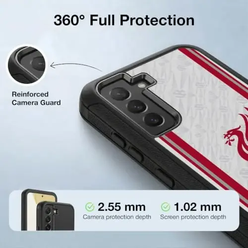 Head Case Designs Officially Licensed Liverpool Football Club Away 2026/27 Kit Ultra-Armoured Shockproof Case [Military Grade Protection] Compatible with Samsung Galaxy S22 5G - 3
