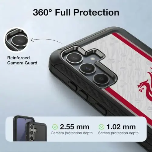 Head Case Designs Officially Licensed Liverpool Football Club Away 2026/27 Kit Ultra-Armoured Shockproof Case [Military Grade Protection] Compatible with Samsung Galaxy S24 FE - 3