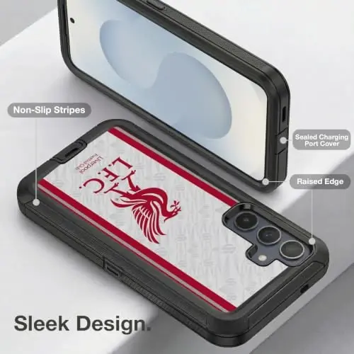 Head Case Designs Officially Licensed Liverpool Football Club Away 2026/27 Kit Ultra-Armoured Shockproof Case [Military Grade Protection] Compatible with Samsung Galaxy S25 - Head Case Designs (1)