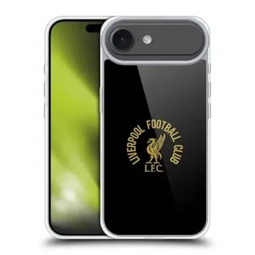 Head Case Designs Officially Licensed Liverpool Football Club Gold LFC On Black Liver Bird Gel Case [Military Grade Protection] Compatible with Apple iPhone 17 Air - 4