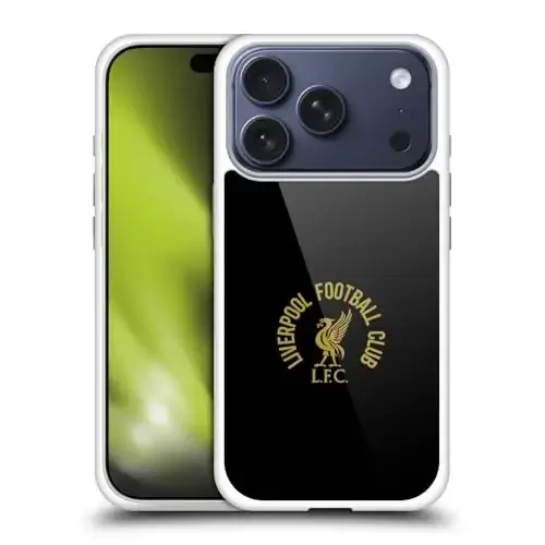Head Case Designs Officially Licensed Liverpool Football Club Gold LFC On Black Liver Bird Gel Case [Military Grade Protection] Compatible with Apple iPhone 17 Pro - 4