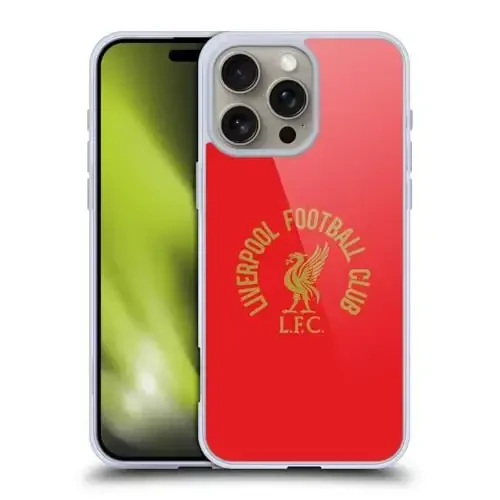 Head Case Designs Officially Licensed Liverpool Football Club Gold LFC On Red Liver Bird Gel Case [Military Grade Protection] Apple iPhone 16 Pro Max bilan mos va MagSafe bilan mos uchun - HEAD CASE DESIGNS