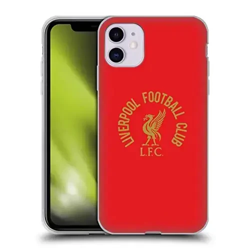 Head Case Designs Officially Licensed Liverpool Football Club Gold LFC On Red Liver Bird Gel Case [Military Grade Protection] Compatible with Apple iPhone 11 - 1