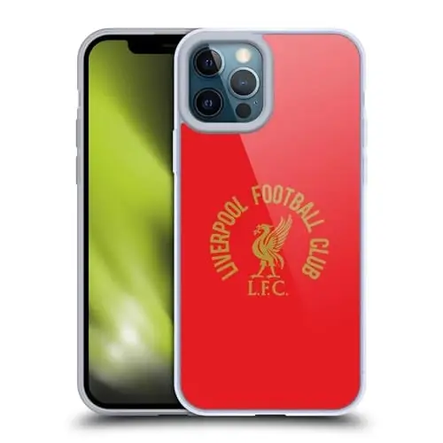 Head Case Designs Officially Licensed Liverpool Football Club Gold LFC On Red Liver Bird Gel Case [Military Grade Protection] Compatible with Apple iPhone 12 Pro Max and Compatible with MagSafe - 1