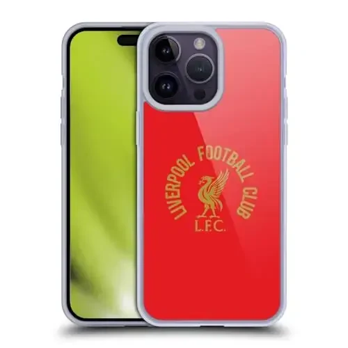 Head Case Designs Officially Licensed Liverpool Football Club Gold LFC On Red Liver Bird Gel Case [Military Grade Protection] Compatible with Apple iPhone 14 Pro Max and Compatible with MagSafe - HEAD CASE DESIGNS