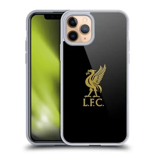 Head Case Designs Officially Licensed Liverpool Football Club Gold Logo On Black Liver Bird Soft Gel Case Compatible with Apple iPhone 11 Pro 