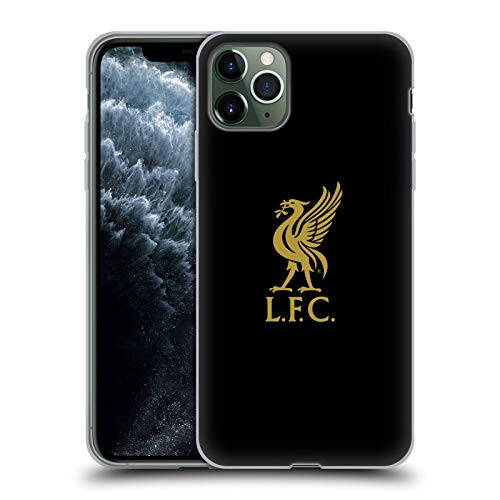 Head Case Designs Officially Licensed Liverpool Football Club Gold Logo On Black Liver Bird Soft Gel Case Compatible with Apple iPhone 11 Pro Max - 7